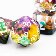 Bloom | Resin DND Dice Set | Dried Flower Inclusions