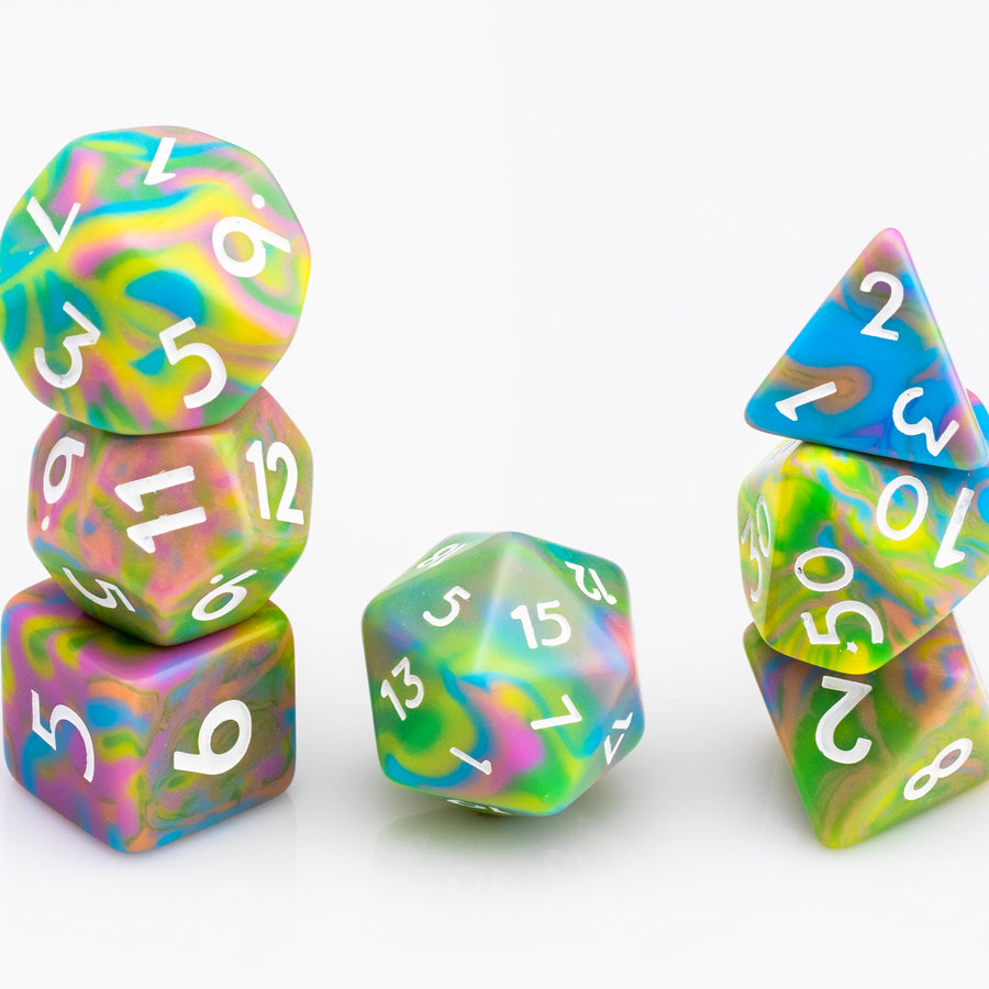 Hippy Dippy | Resin DND Dice Set | Resin RPG Dice