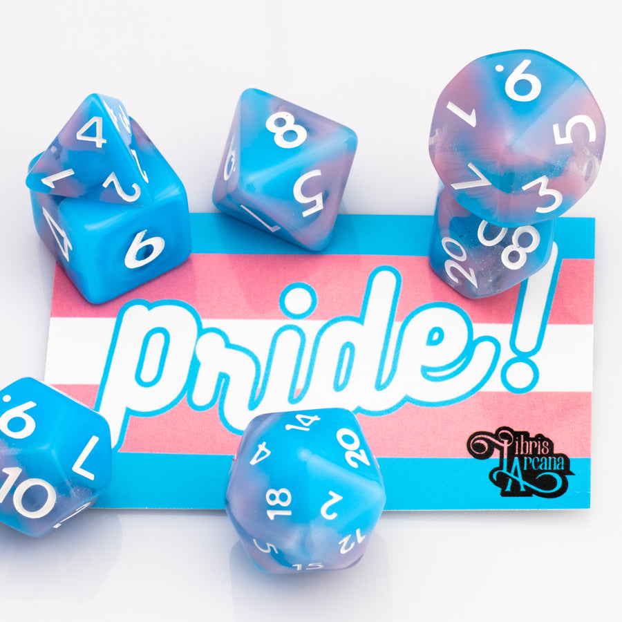 Pride! | Resin DND Dice Set | Resin RPG Dice