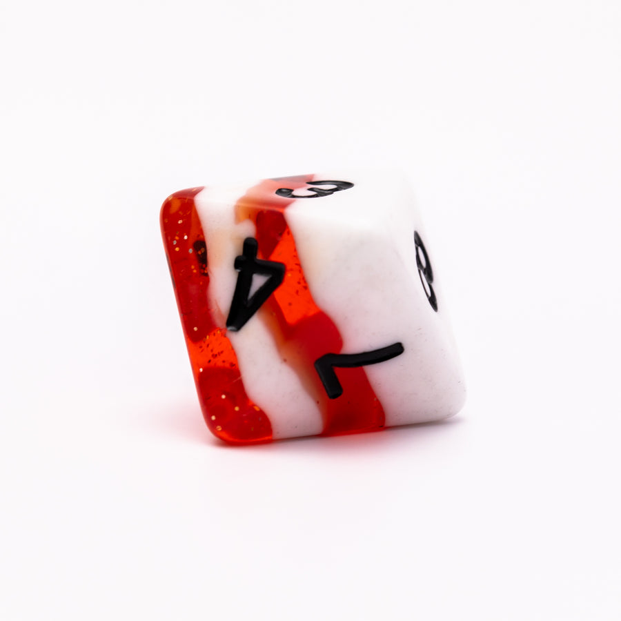 Candy Stripe | Resin DND Dice Set | Layered Resin Dice