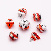 Candy Stripe | Resin DND Dice Set | Layered Resin Dice