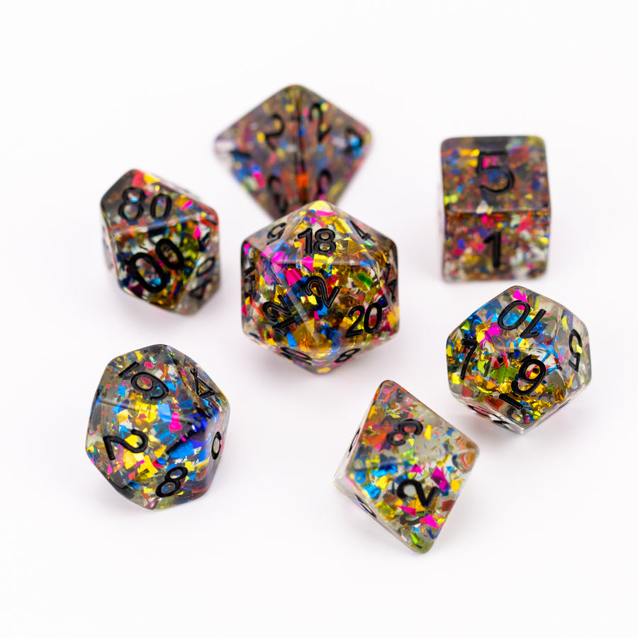 Funfetti | Resin RPG Dice Set | Resin DND Dice