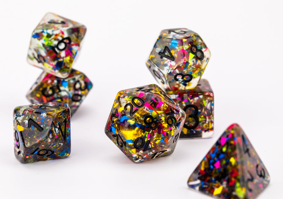 Funfetti | Resin RPG Dice Set | Resin DND Dice