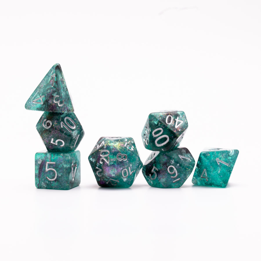 Mardi Gras | Resin RPG Dice Set | Resin DND Dice