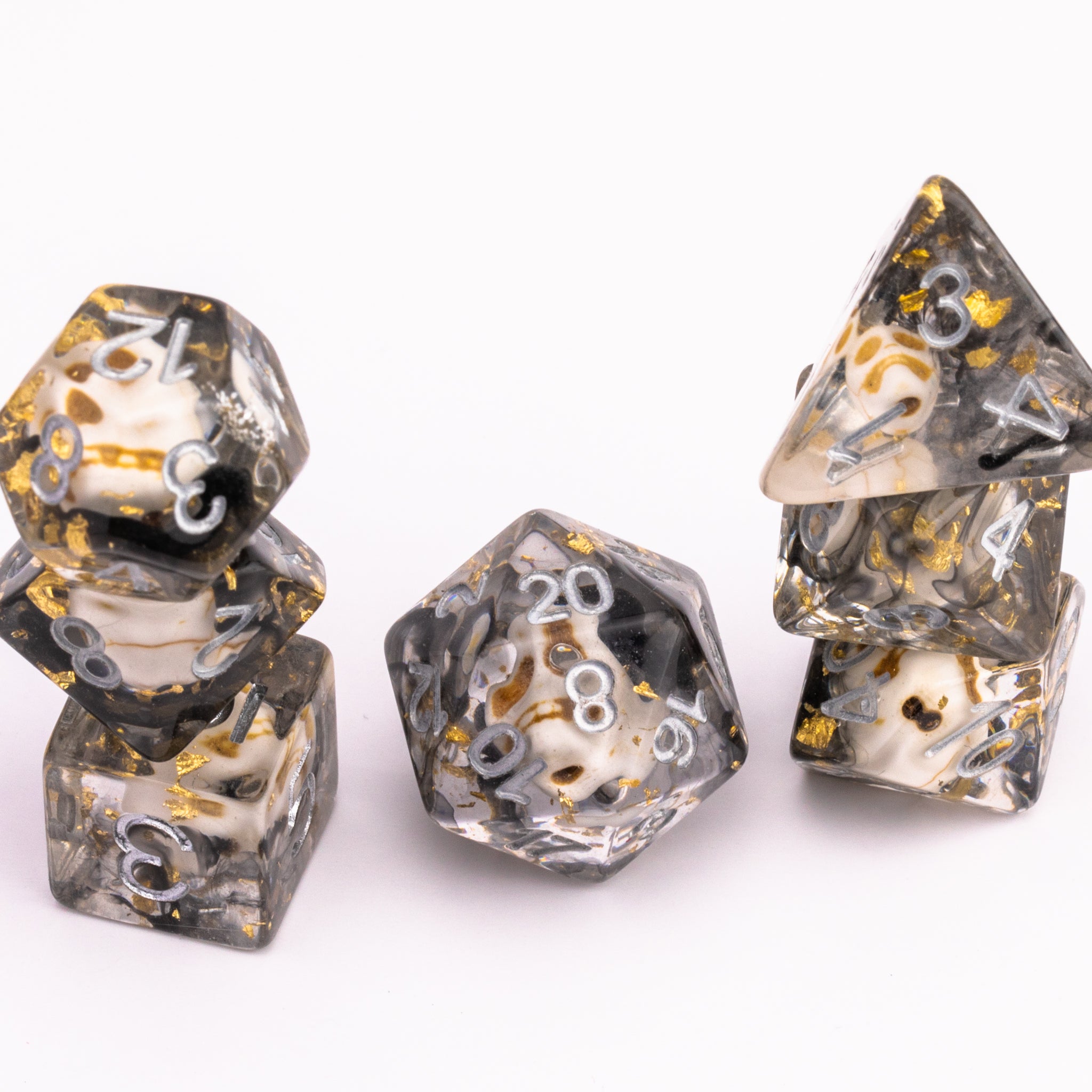 Skullybonez | Resin DND Dice Set | Resin RPG Dice