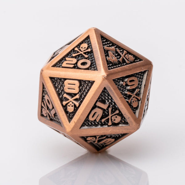 Skullsmash, Copper Metal RPG Dice Set